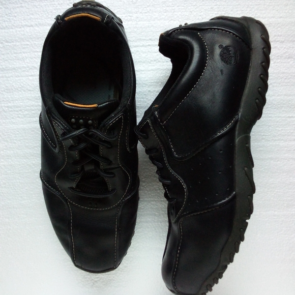 Timberland Leather Driver Lace-up Shoes Sneakers Men's 9M Black - Picture 2 of 16